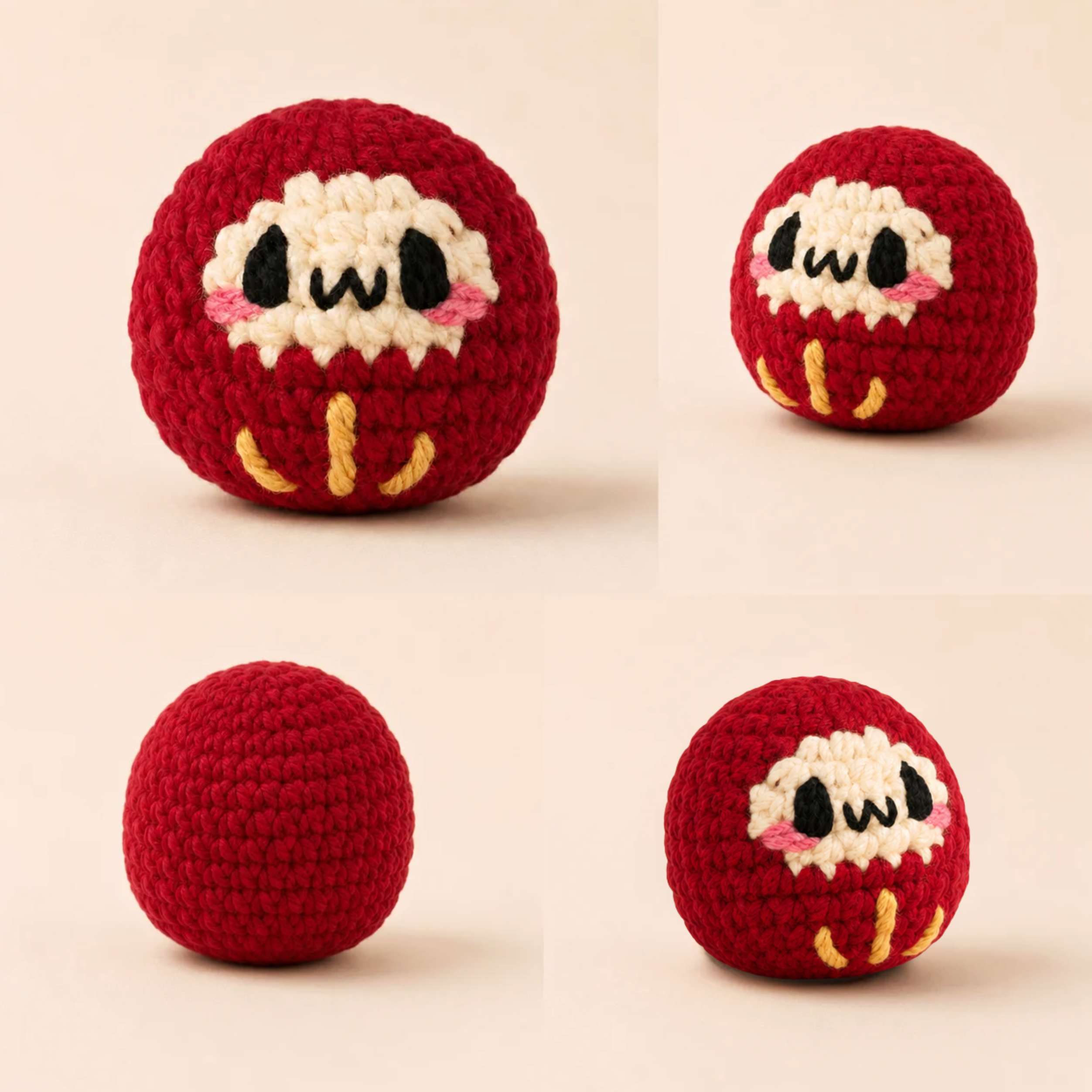 Daruma Dolls - Ichigo, Mochi, and Tamago